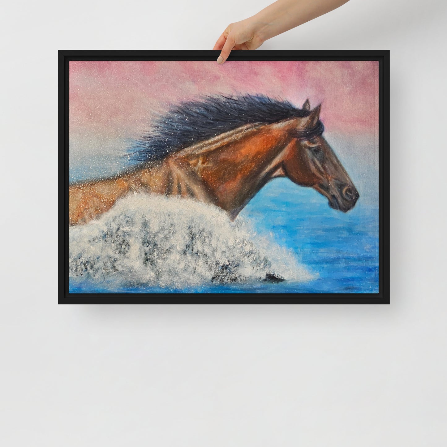 Framed Canvas Art Print - The Wave of Freedom
