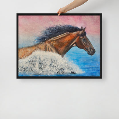 Framed Canvas Art Print - The Wave of Freedom