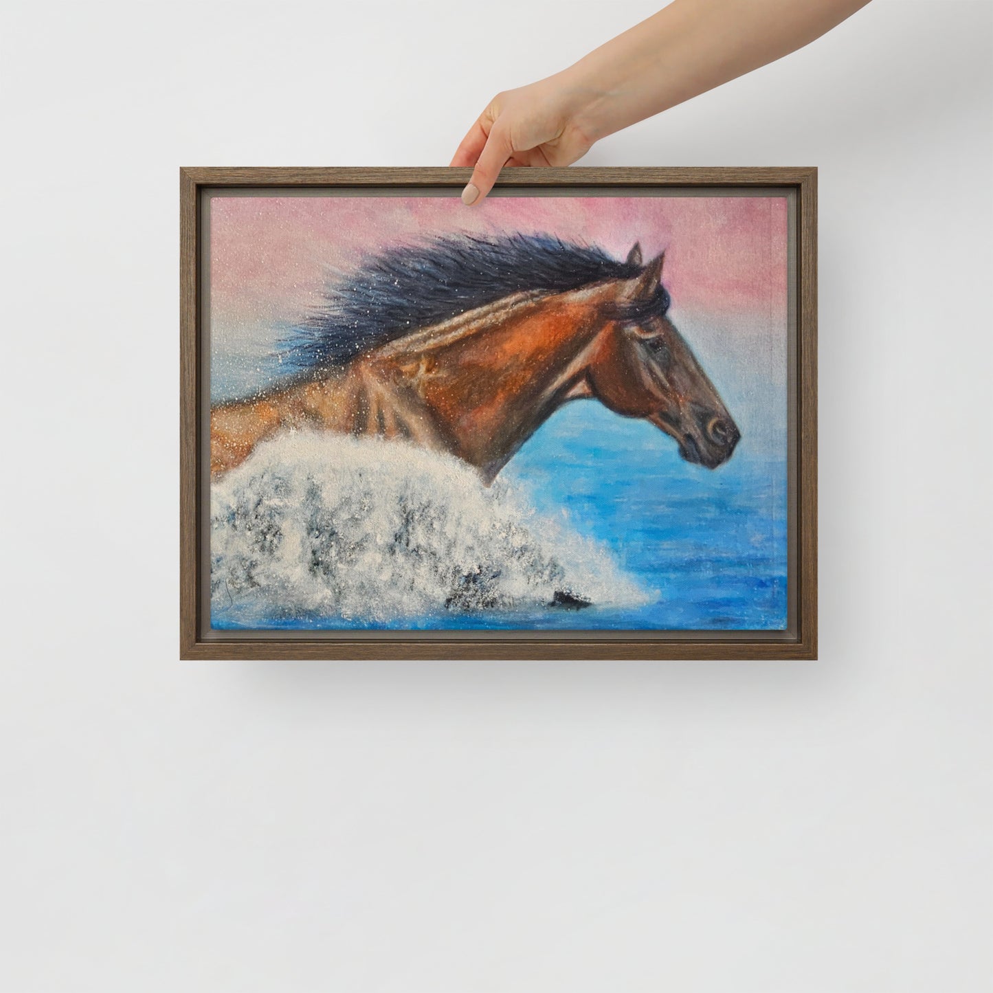 Framed Canvas Art Print - The Wave of Freedom