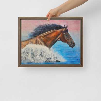 Framed Canvas Art Print - The Wave of Freedom