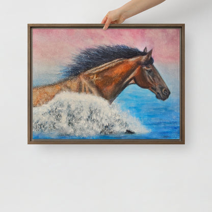 Framed Canvas Art Print - The Wave of Freedom