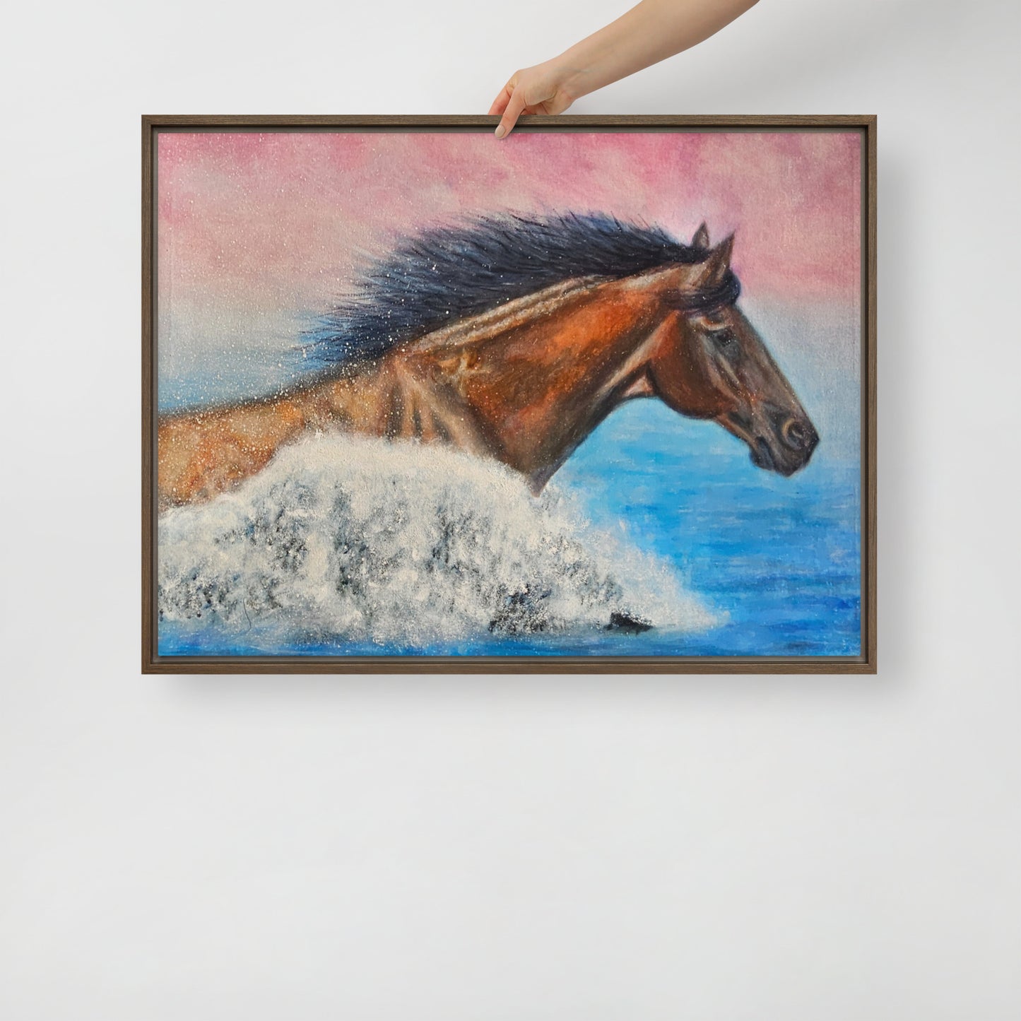 Framed Canvas Art Print - The Wave of Freedom