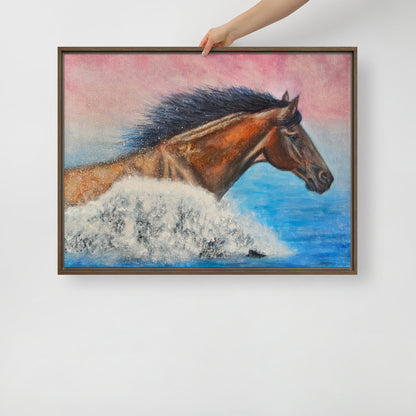 Framed Canvas Art Print - The Wave of Freedom