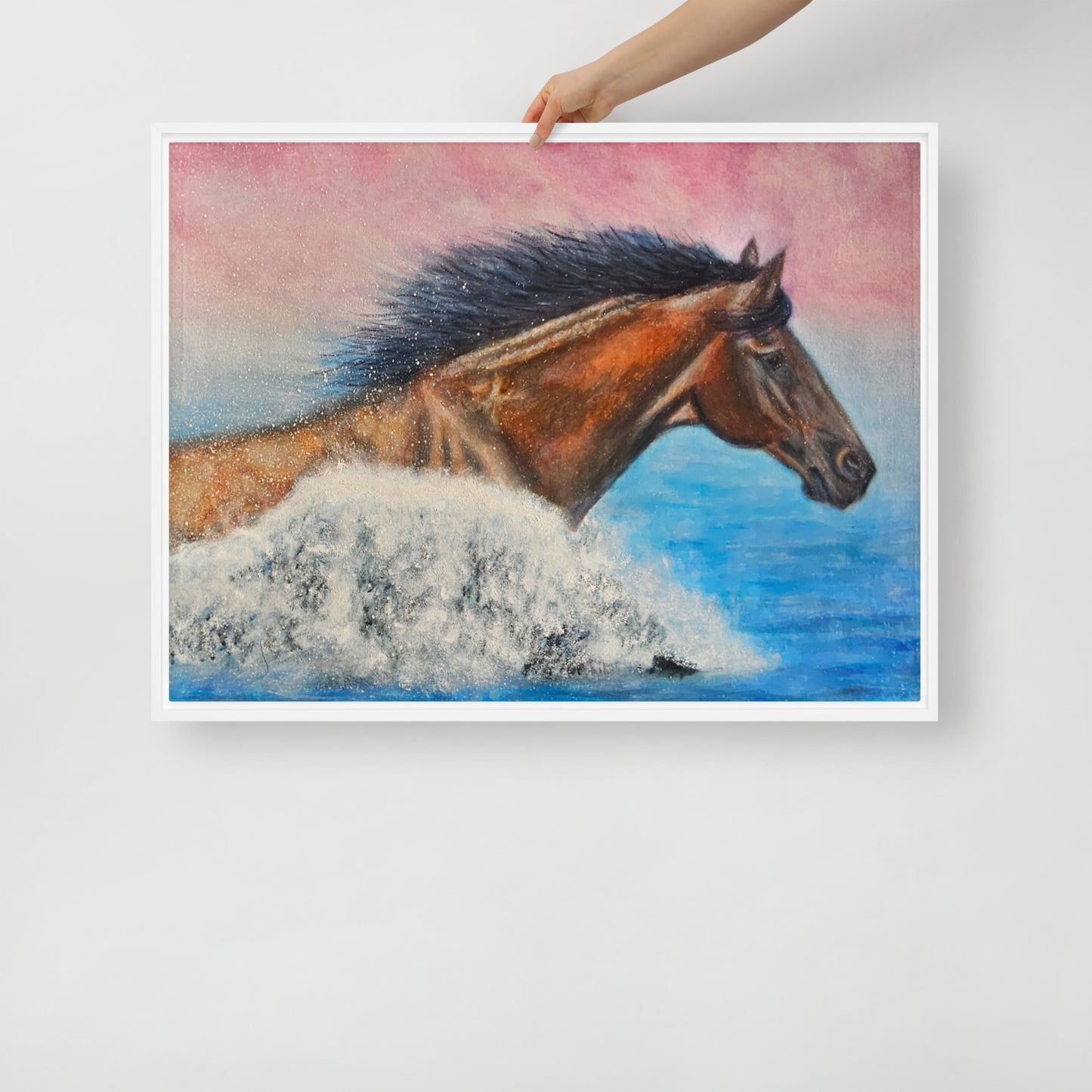 Framed Canvas Art Print - The Wave of Freedom