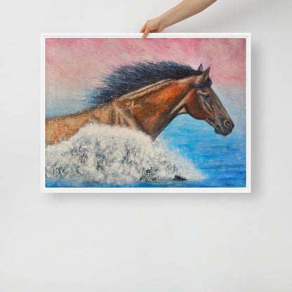 Framed Canvas Art Print - The Wave of Freedom